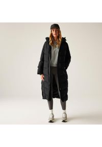 Regatta - Płaszcz damski zimowy ocieplany Eloria. Kolor: czarny. Materiał: poliester, puch, syntetyk. Sezon: zima. Sport: turystyka piesza #1