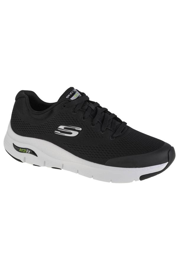skechers - Skechers Arch Fit, Czarny. Zapięcie: sznurówki. Kolor: wielokolorowy. Materiał: materiał, syntetyk, tkanina. Szerokość cholewki: normalna. Sport: turystyka piesza