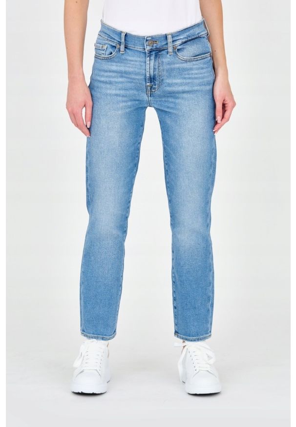 7 FOR ALL MANKIND Niebieskie damskie jeansy Roxanne, Rozmiar 28. Kolor: niebieski. Styl: vintage