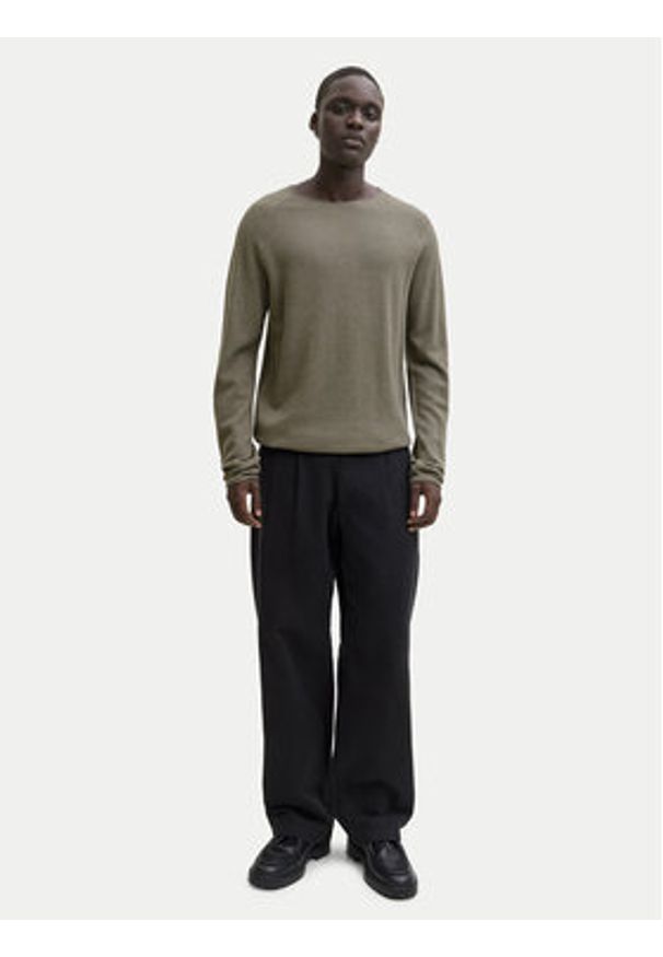 Jack & Jones Sweter Hill 12157321 Beżowy Regular Fit. Kolor: beżowy. Materiał: bawełna