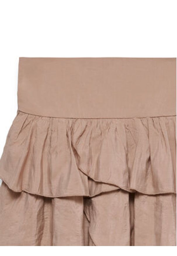 Vero Moda Spódnica mini Clara 10336425 Beżowy Regular Fit. Kolor: beżowy. Materiał: wiskoza