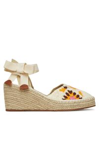 DeeZee Espadryle XF-310-03 Beżowy. Kolor: beżowy. Materiał: materiał