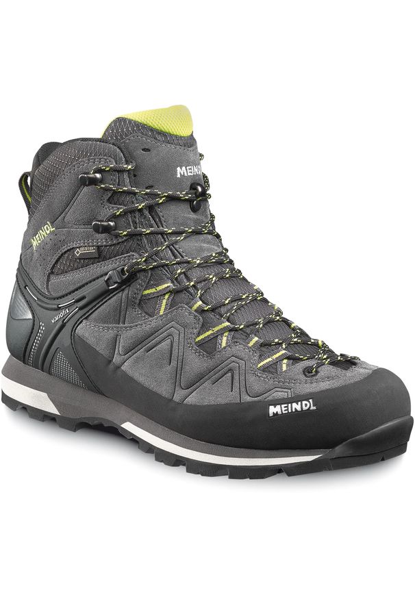 MEINDL - Buty trekkingowe męskie Meindl Tonale z membraną Gore - Tex. Kolor: szary, żółty, wielokolorowy. Technologia: Gore-Tex. Sport: turystyka piesza