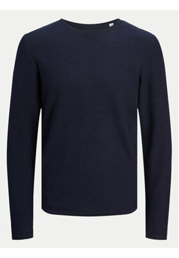 Jack & Jones Sweter Cooper 12258407 Granatowy Regular Fit. Kolor: niebieski. Materiał: bawełna