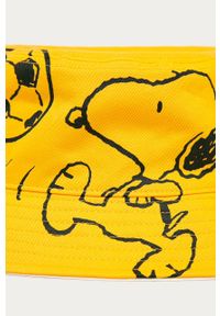 Levi's® - Levi's - Kapelusz dwustronny x Peanuts. Kolor: żółty. Materiał: bawełna, materiał. Wzór: nadruk #4