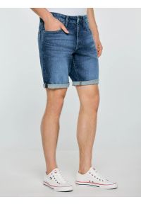 Big-Star - Szorty męskie jeansowe niebieskie Aden 449. Kolor: niebieski. Materiał: jeans. Sezon: lato. Styl: klasyczny #7
