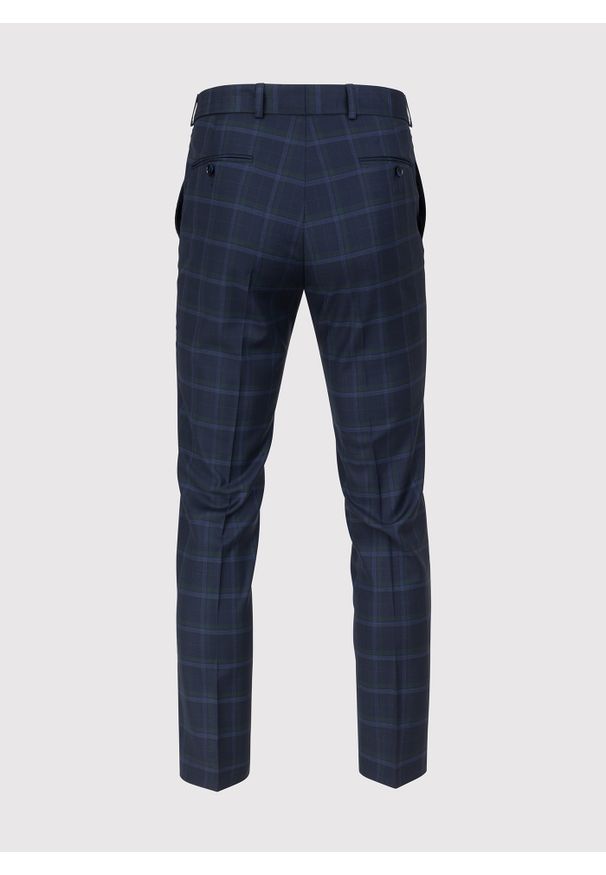 Pako Lorente - PAKO LORENTE – Granatowe spodnie garniturowe. Kolor: niebieski. Materiał: wełna