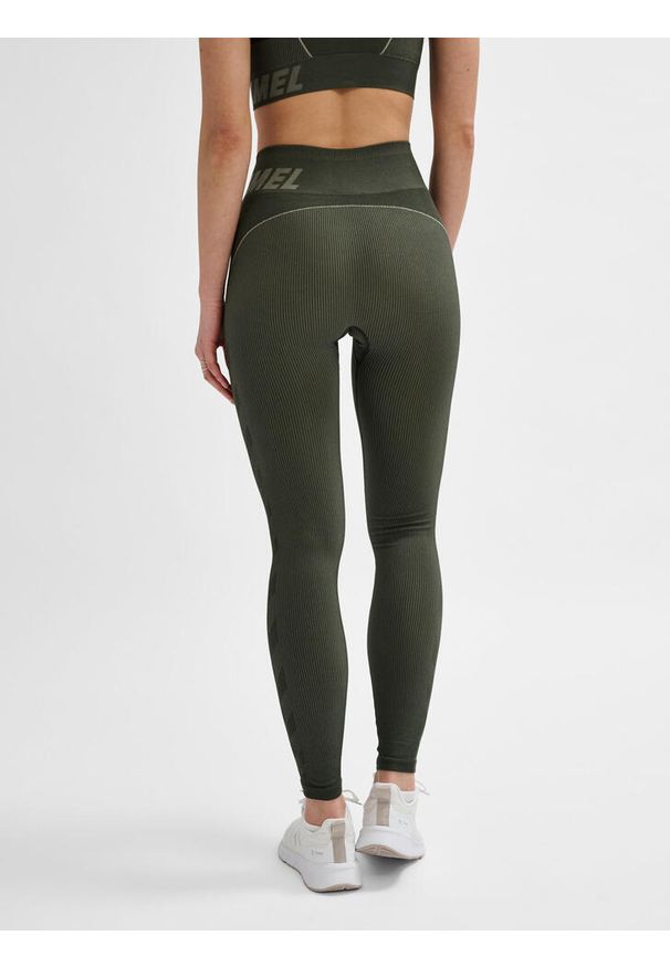Damskie legginsy Hummel TE Christel. Kolor: wielokolorowy, zielony, brązowy. Materiał: materiał. Sport: fitness