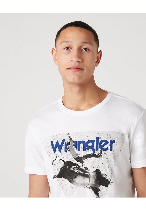 Wrangler - MĘSKI T-SHIRT WRANGLER SS PHOTO W TEE WHITE W7G7D3989 112131830