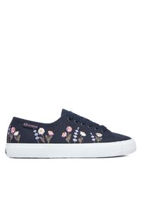 Superga Tenisówki 3750 Flower Embroidery Leggera S8161ZW Granatowy. Kolor: niebieski. Materiał: materiał #1