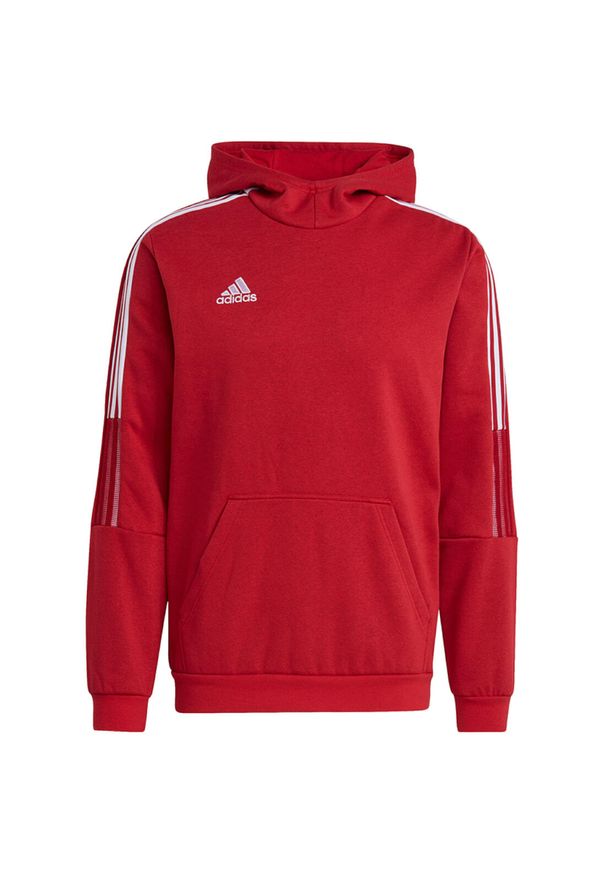 Adidas - Bluza piłkarska męska adidas Tiro 21 Sweat Hoody. Kolor: czerwony, wielokolorowy, biały. Sport: piłka nożna