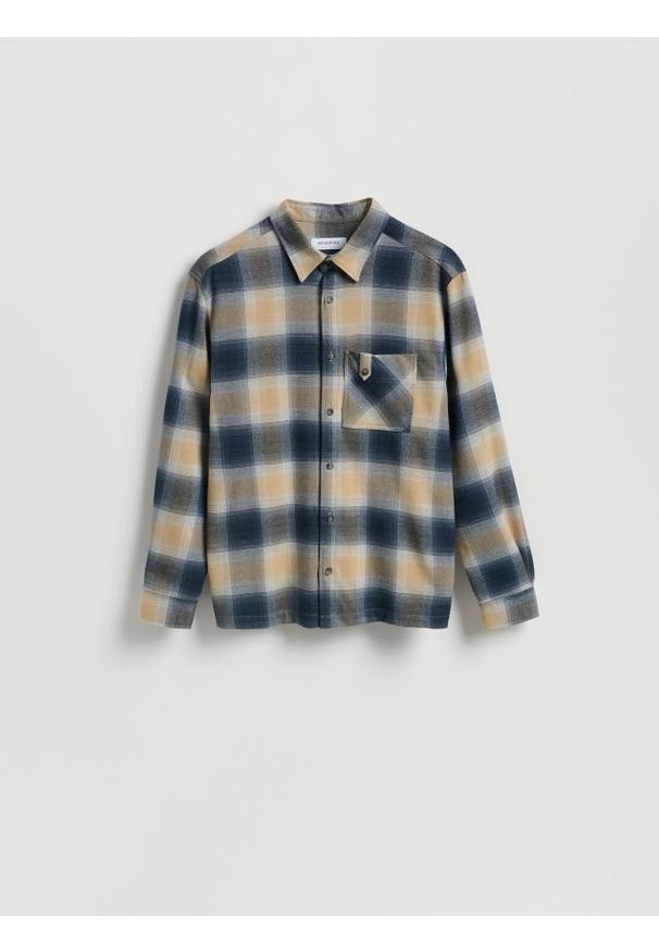 Reserved - Koszula comfort fit w kratę - wielobarwny. Materiał: tkanina, wiskoza