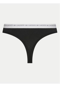 Lacoste Komplet 3 par stringów 8F1341 Czarny. Kolor: czarny. Materiał: bawełna #6