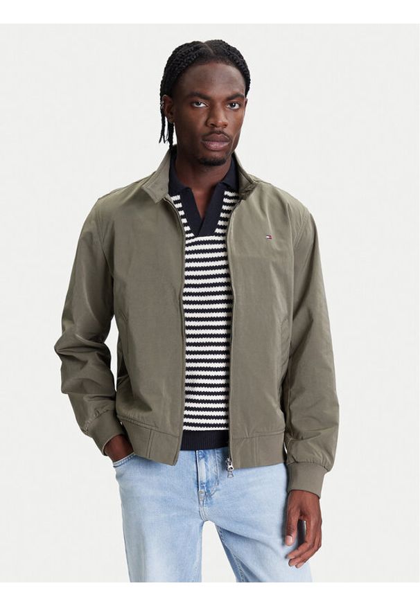 TOMMY HILFIGER - Tommy Hilfiger Kurtka bomber Harrington MW0MW39637 Zielony Regular Fit. Kolor: zielony. Materiał: syntetyk