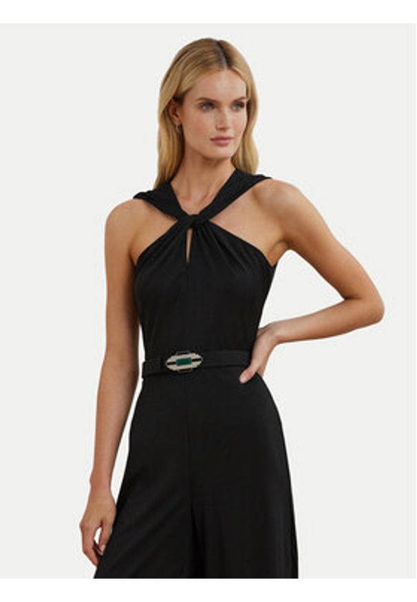 Lauren Ralph Lauren - LAUREN RALPH LAUREN Kombinezon 200951815001 Czarny Wide Leg. Kolor: czarny. Materiał: syntetyk