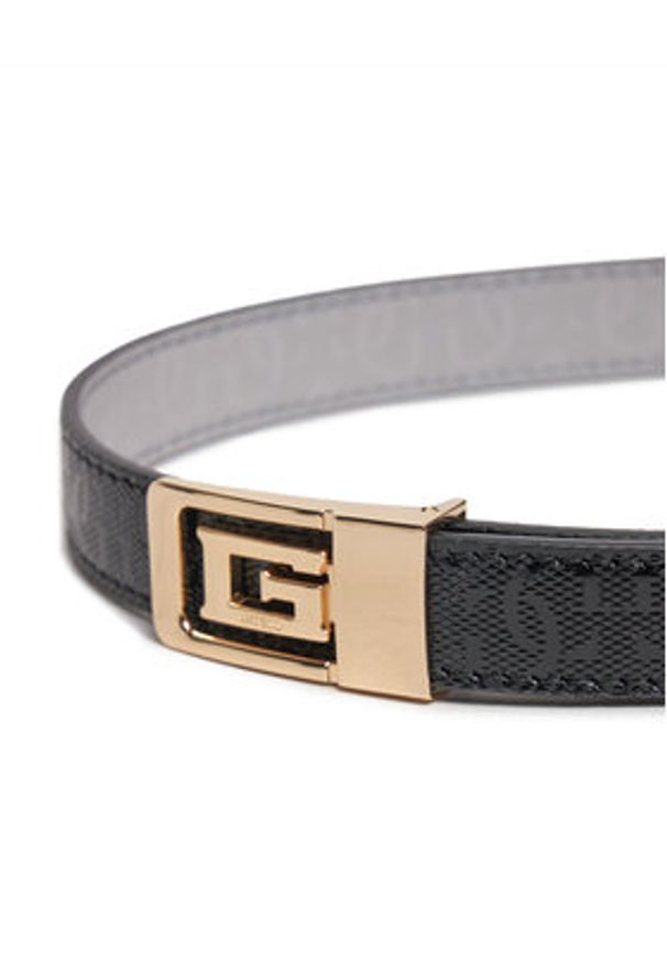 Guess Pasek Damski BW9208 P5120 Czarny. Kolor: czarny. Materiał: skóra