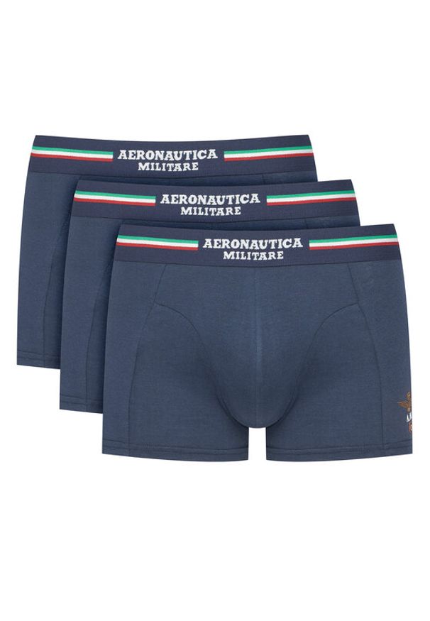 Aeronautica Militare Komplet 3 par bokserek AM1UBX001T Granatowy. Kolor: niebieski. Materiał: bawełna