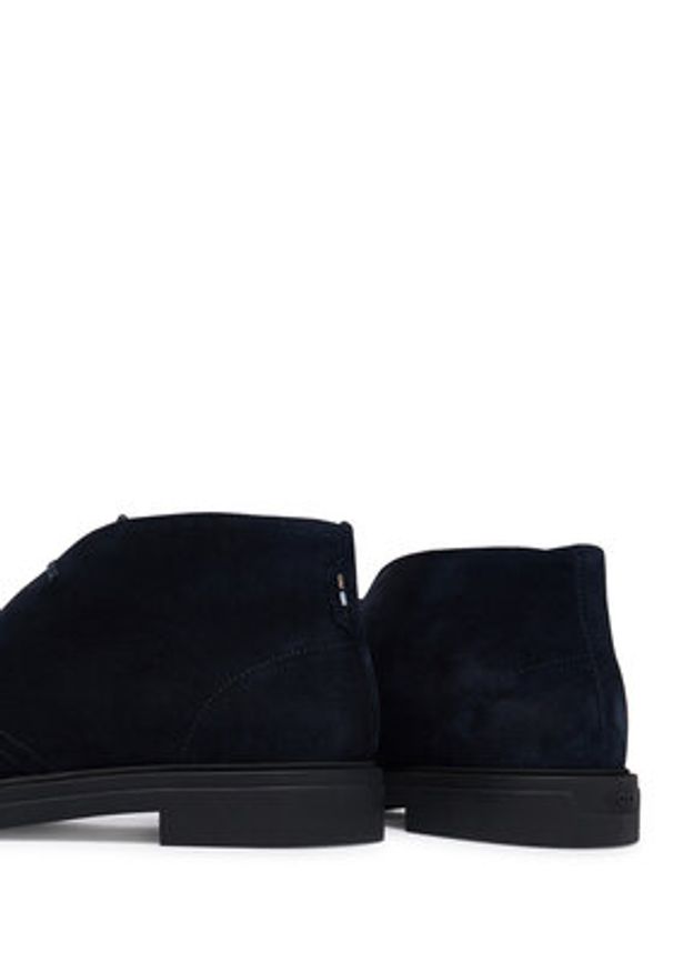 BOSS Półbuty 50552529 Granatowy. Kolor: niebieski. Materiał: zamsz, skóra