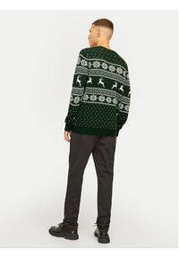 Jack & Jones - Jack&Jones Sweter Xmas Gabriel 12266118 Zielony Regular Fit. Kolor: zielony. Materiał: syntetyk