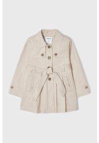 Mayoral płaszcz dziecięcy kolor beżowy. Okazja: na co dzień. Kolor: beżowy. Styl: casual #1