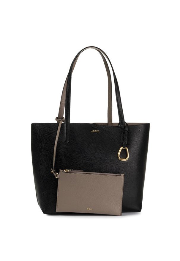 Lauren Ralph Lauren Torebka Rvrsble Tote 431795329001 Czarny. Kolor: czarny. Materiał: skórzane