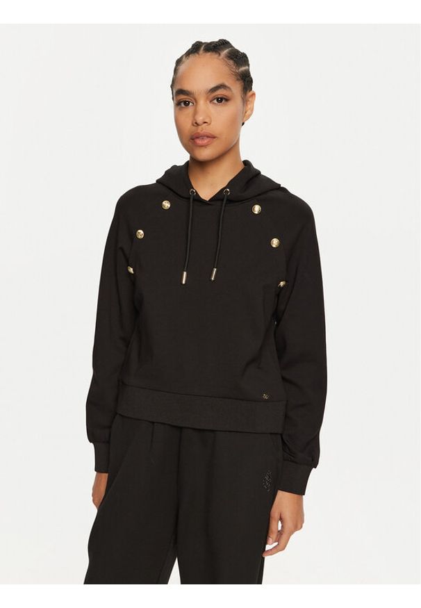 Gaudi Bluza 421BD64003 Czarny Regular Fit. Kolor: czarny. Materiał: wiskoza, syntetyk