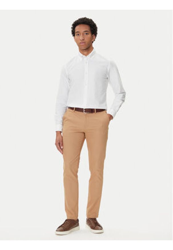 BOSS Koszula H-Roan 50544951 Biały Slim Fit. Kolor: biały. Materiał: bawełna