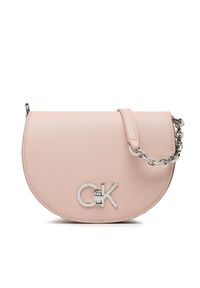 Calvin Klein Torebka Re-Lock Saddle Bag Mini K60K609892 Różowy. Kolor: różowy. Materiał: skórzane