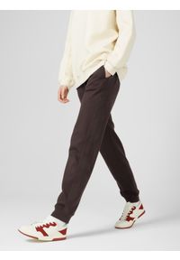 outhorn - Spodnie dresowe joggery damskie Outhorn - brązowe. Kolor: brązowy. Materiał: dresówka