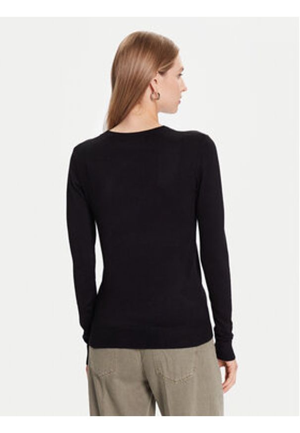 Guess Sweter W5BR40 Z2NQ2 Czarny Regular Fit. Kolor: czarny. Materiał: wiskoza