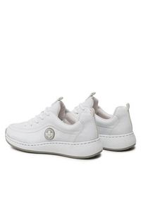 Rieker Sneakersy N5504-80 Biały. Kolor: biały. Materiał: skóra #5