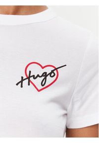 Hugo T-Shirt 50512095 Biały Regular Fit. Kolor: biały. Materiał: bawełna