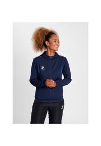 Damska bluza dresowa z kapturem Hummel Authentic Pl. Typ kołnierza: kaptur. Kolor: niebieski. Materiał: dresówka. Sport: fitness #1