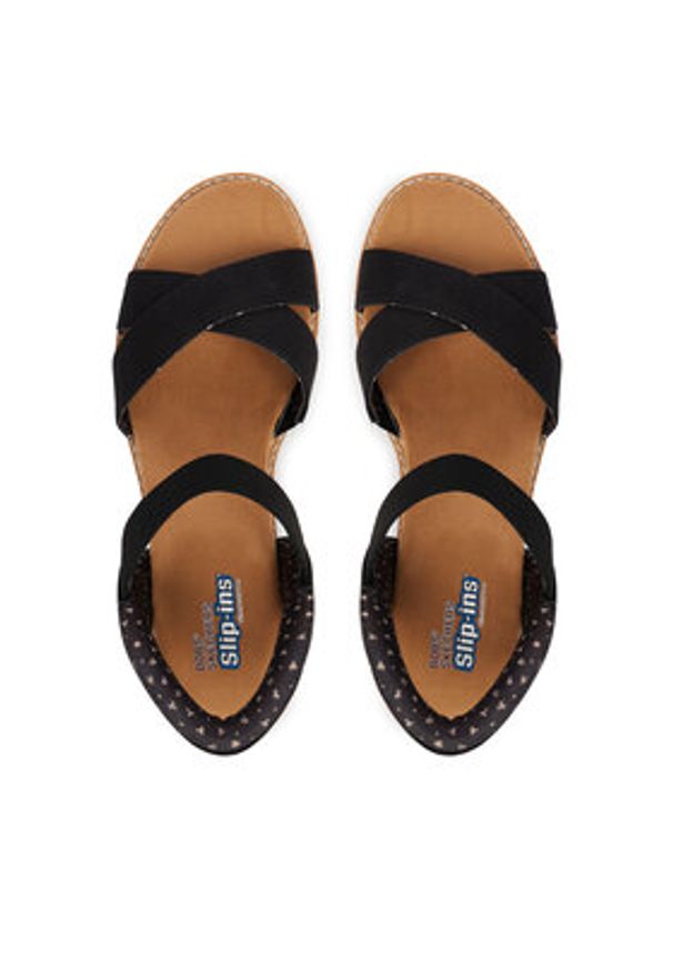 skechers - Skechers Sandały BOBS Desert Kiss - Golden Lily 114418/BLK Czarny. Kolor: czarny. Materiał: materiał