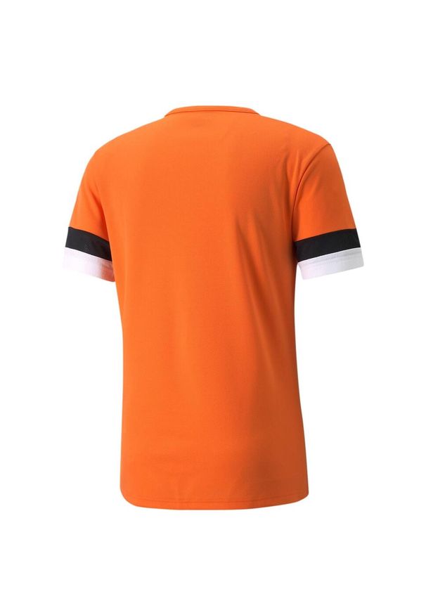 Puma - Koszulka piłkarska męska PUMA teamRISE Jersey. Kolor: czarny, pomarańczowy, żółty, wielokolorowy. Materiał: jersey. Sport: piłka nożna