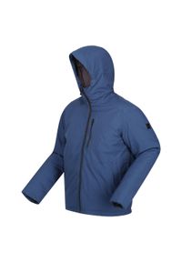 Regatta - Calehurst męska trekkingowa kurtka zimowa przeciwdeszczowa. Kolor: niebieski. Materiał: poliester. Sezon: zima. Sport: turystyka piesza