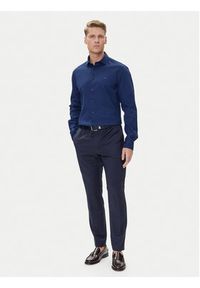 TOMMY HILFIGER - Tommy Hilfiger Koszula MW0MW39573 Granatowy Slim Fit. Kolor: niebieski. Materiał: bawełna #4