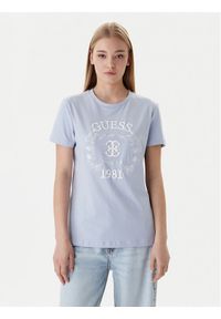 Guess T-Shirt V6RI12 J1314 Błękitny Regular Fit. Kolor: niebieski. Materiał: bawełna #1