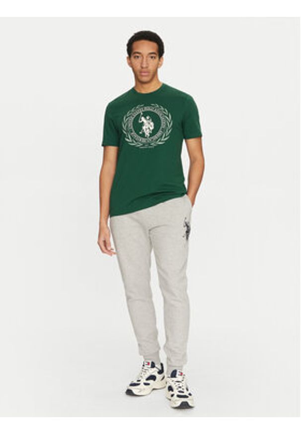 U.S. Polo Assn. T-Shirt MUP3641 Zielony Regular Fit. Typ kołnierza: polo. Kolor: zielony. Materiał: bawełna