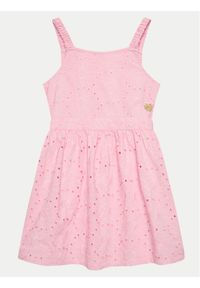 Guess Sukienka elegancka J4GK22 WG5N0 Różowy Regular Fit. Kolor: różowy. Materiał: bawełna. Styl: elegancki #1