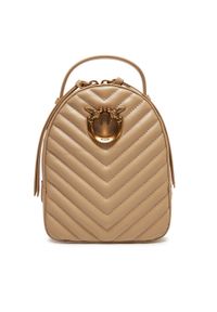 Pinko - PINKO Plecak Love Click Mini Backpack PE 25 PLTT 103614 A1J2 Beżowy. Kolor: beżowy. Materiał: skóra