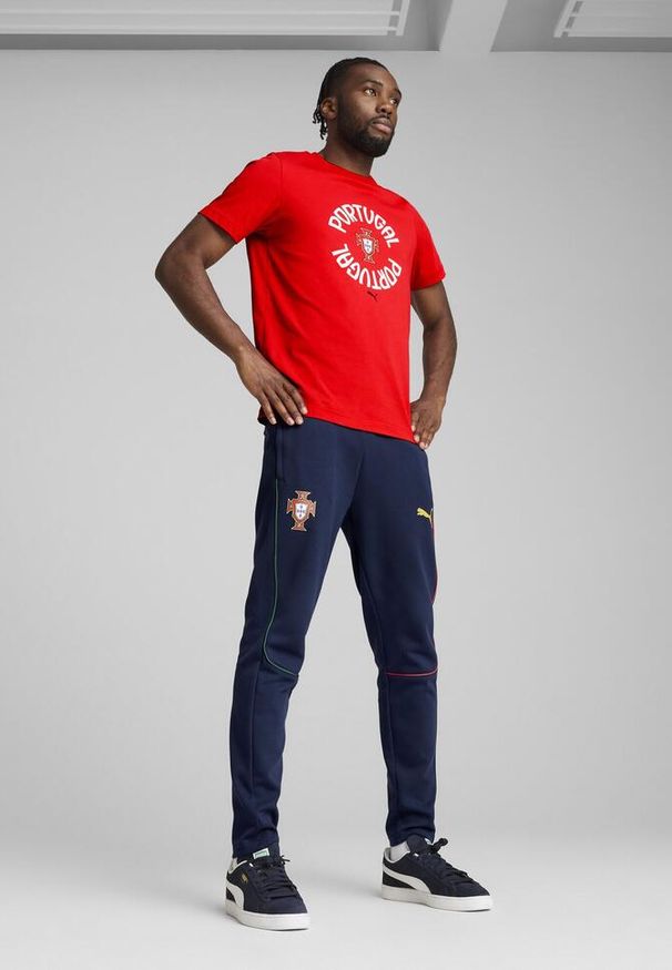 Puma - Męskie spodnie Portugalia Casuals PUMA Persian Blue Sunny Yellow. Kolor: żółty, wielokolorowy, niebieski