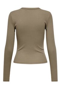 only - ONLY Bluzka Val 15371305 Brązowy Regular Fit. Kolor: brązowy. Materiał: bawełna #7