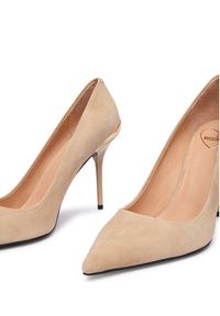 Love Moschino - LOVE MOSCHINO Szpilki JA10459G0NJA0104 Beżowy. Kolor: beżowy. Materiał: zamsz, skóra. Obcas: na szpilce #3