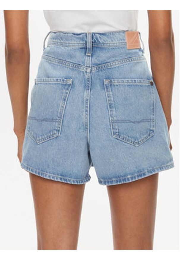 Pepe Jeans Szorty jeansowe Regular Skort Hw Dnm PL801123 Niebieski Regular Fit. Kolor: niebieski. Materiał: bawełna