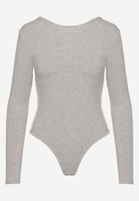 Renee - Szare Basicowe Body Sadovelle. Okazja: na co dzień, do pracy, na spotkanie biznesowe. Kolor: szary. Materiał: jeans. Długość rękawa: długi rękaw. Długość: długie. Styl: sportowy, casual, biznesowy, elegancki #7