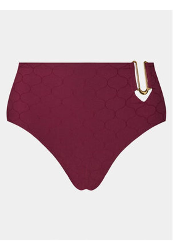 Chantelle Dół od bikini Glow C15T80 Bordowy. Kolor: czerwony. Materiał: syntetyk