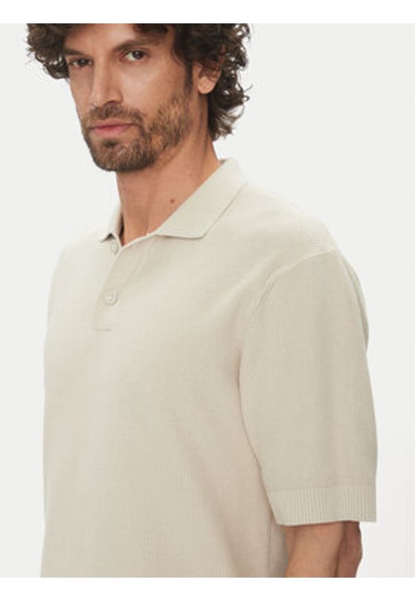 Only & Sons Polo Tony 22033571 Beżowy Regular Fit. Typ kołnierza: polo. Kolor: beżowy. Materiał: bawełna