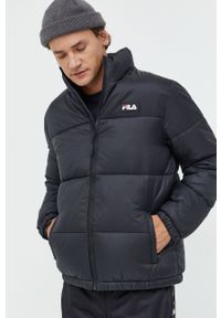 Fila kurtka męska kolor czarny zimowa. Kolor: czarny. Materiał: syntetyk. Sezon: zima #1