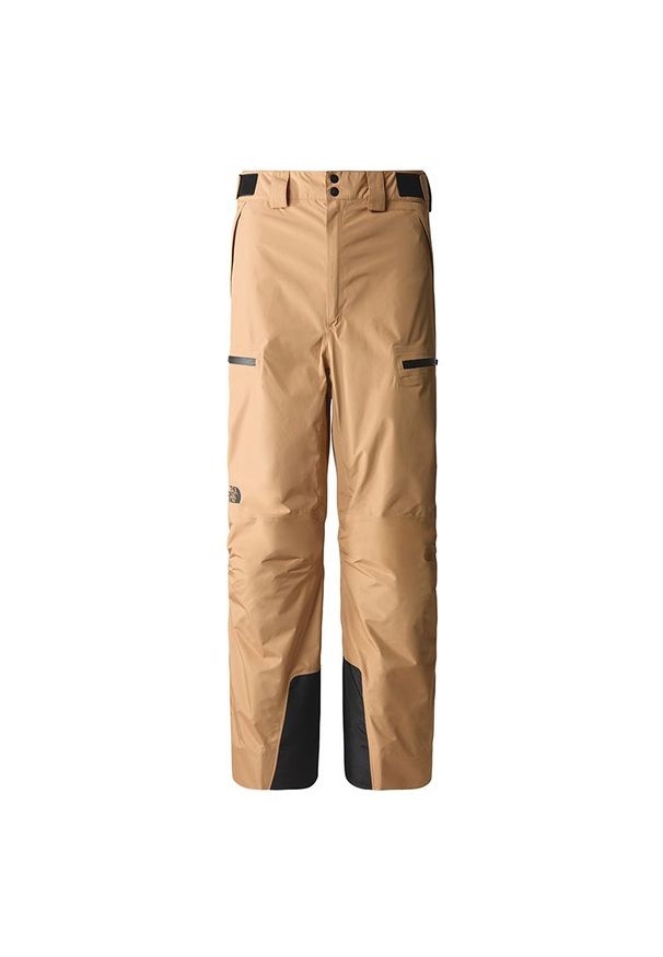 Spodnie The North Face Dawnstrike Gore-Tex 0A82VQI0J1 - beżowe. Kolor: beżowy. Materiał: poliester, materiał. Technologia: Gore-Tex. Sezon: zima. Sport: narciarstwo